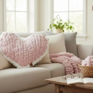 Enchanted Heart Pillow – Handmade Cozy Heart Cushion | Made to Order
